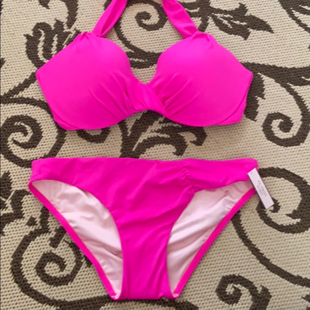 Victoria’s Secret 2 piece swim suit hot pink